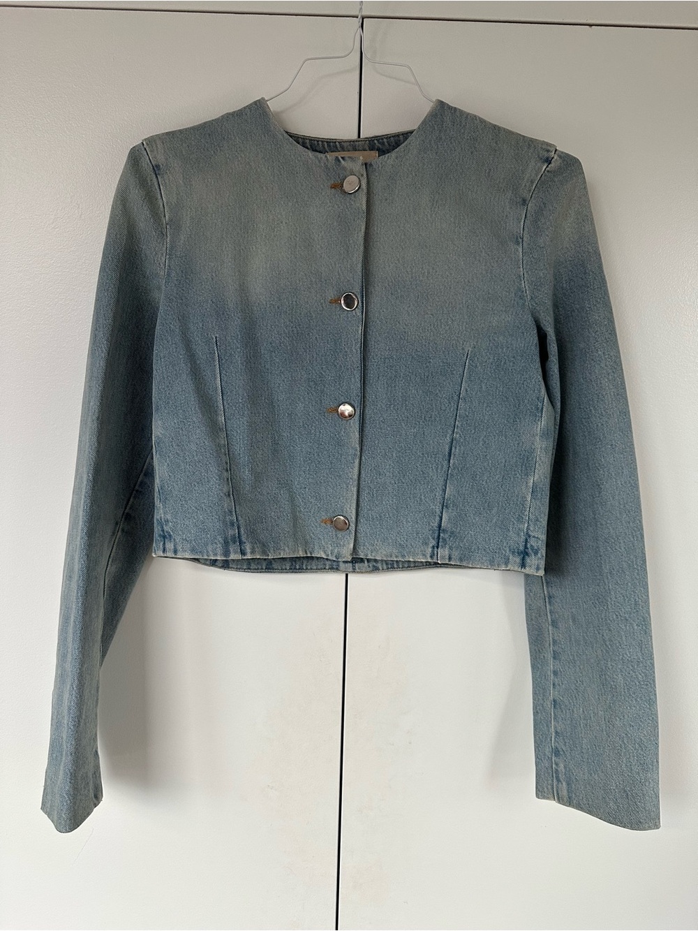 Women's Cropped Denim Jacket by Loulou Studio